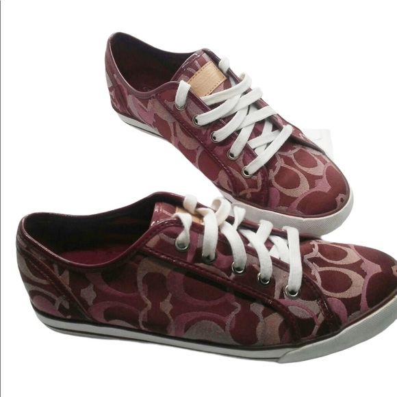 COACH Dee Canvas Monogram Purple Sneaker 8.5 - Picture 7 of 10